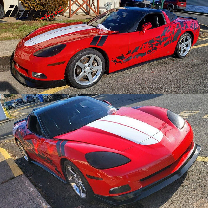 2005-2013 Chevy Corvette C6 Base C6 ZR1 Style Front Bumper Lip PU