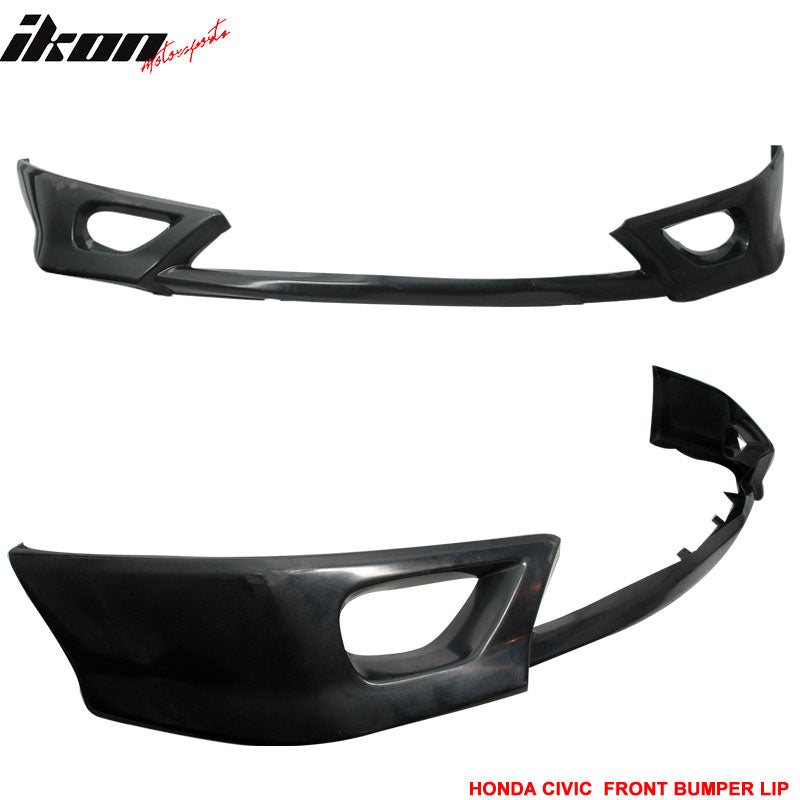2006-2008 Honda Civic Coupe Front Lip HF-P Style Unpainted Lip Splitte