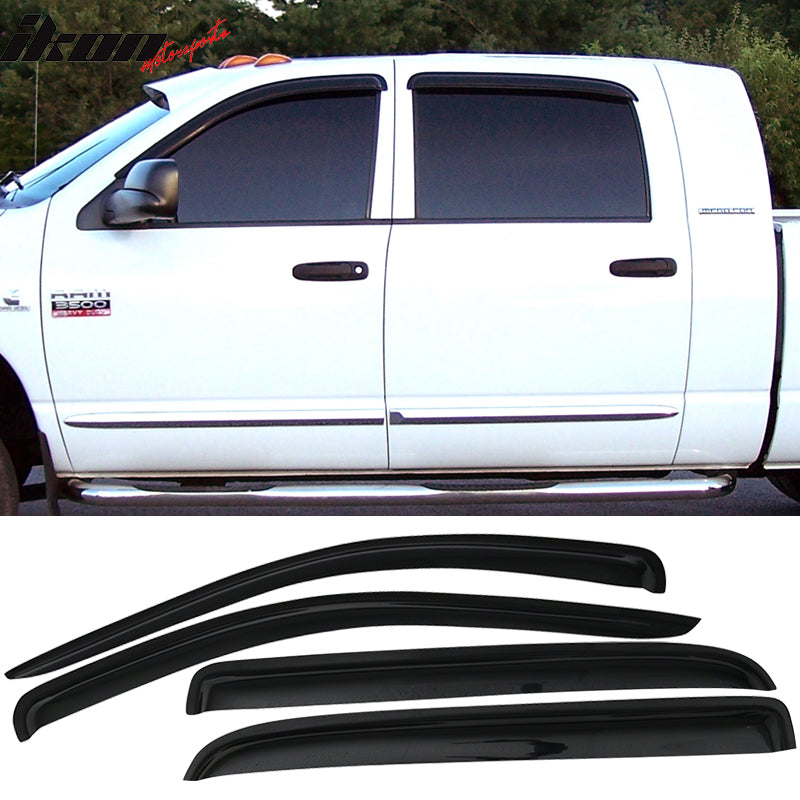 2006-2009 Dodge Ram 1500 2500 3500 Mega Extended Cab Window Visor