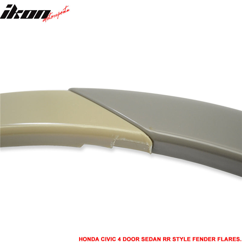 2006-2011 Honda Civic RR Style Unpainted Front Rear Fender Flares ABS