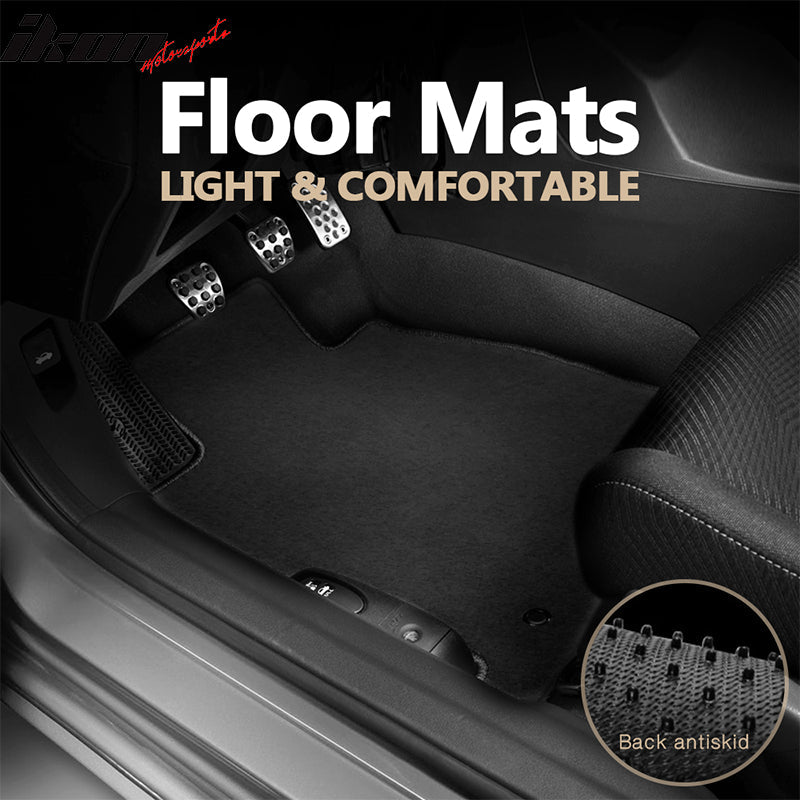 Car Floor Mat for 2006-2011 Honda Civic Black Carpet 3PC Nylon