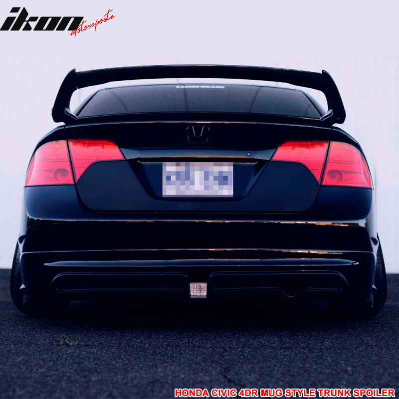 2006-2011 Honda Civic FD2 Mugen Style Unpainted Rear Spoiler Wing ABS