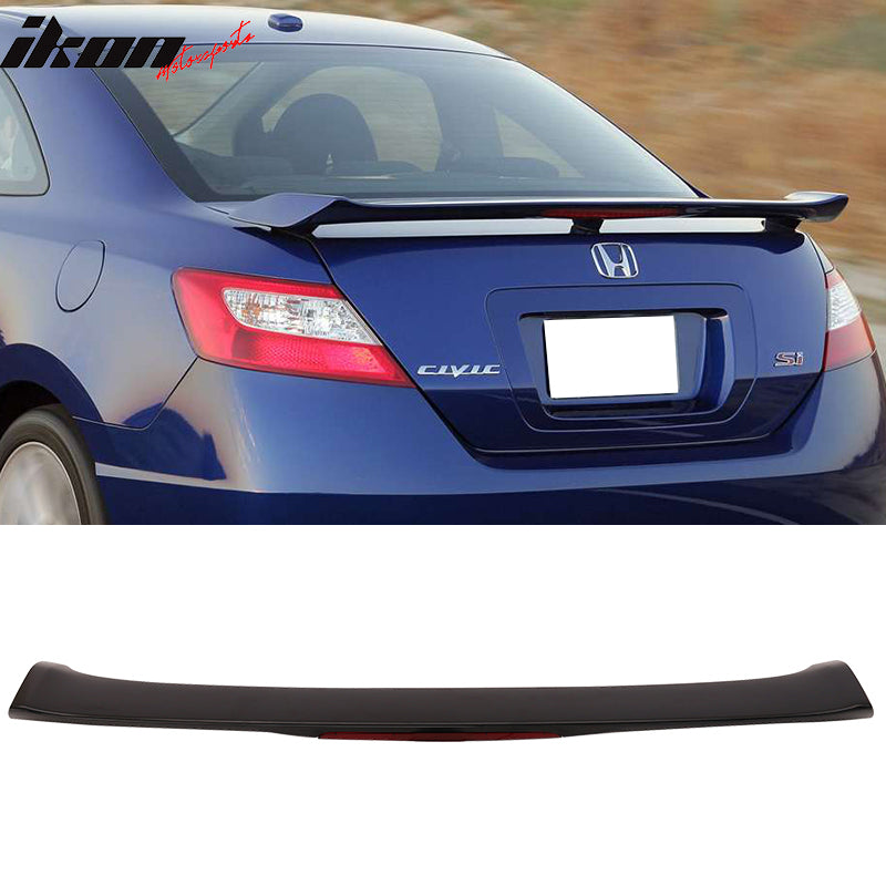 2006-2011 Honda Civic Coupe Trunk Spoiler w/ 3rd Brake LED Light ABS
