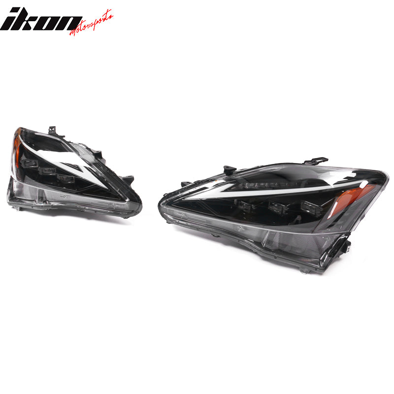 2006-2013 Lexus IS250 IS350 IS-F F Sport Style Black LED Headlights