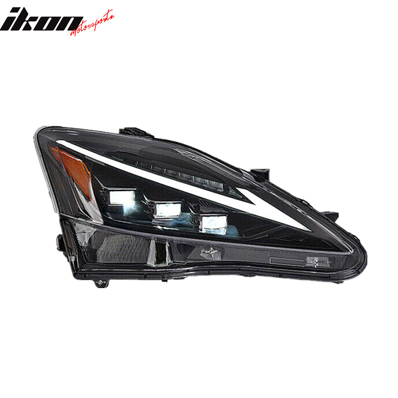 2006-2013 Lexus IS250 IS350 IS-F F Sport Style Black LED Headlights