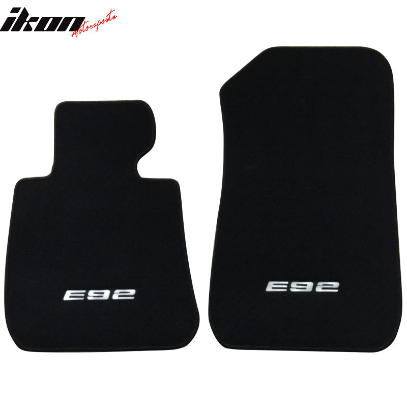 Car Floor Mat for 2007-2013 BMW E92 3 Series Black Carpet 4PC Nylon