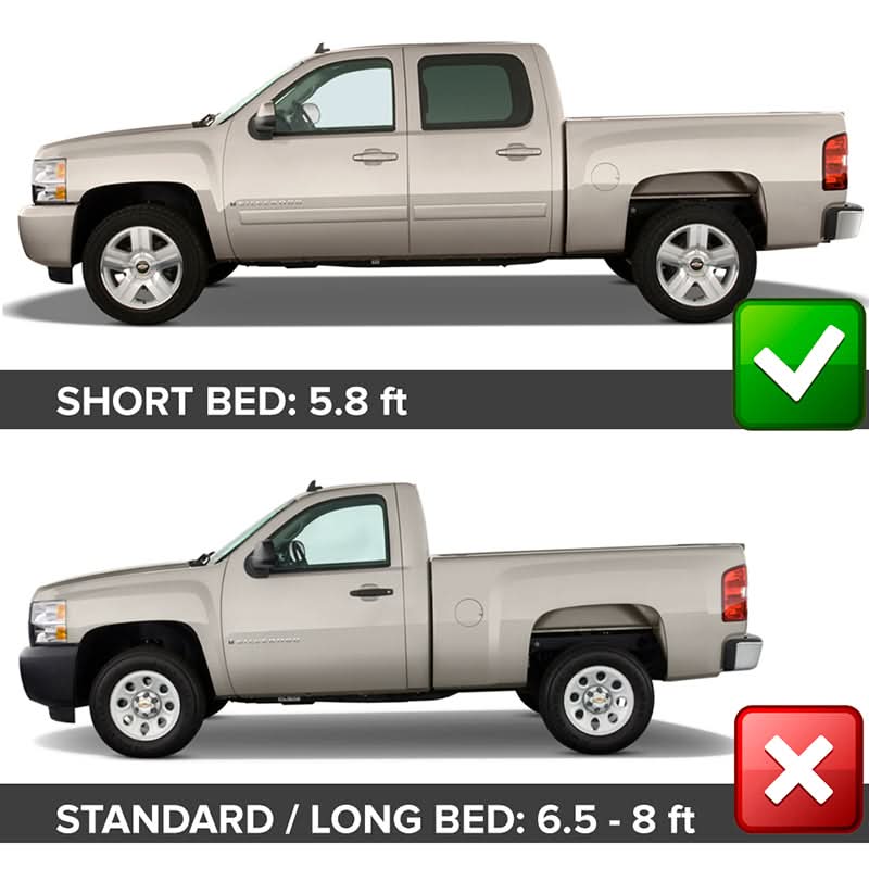 2007-2013 Chevy Silverado 1500 69.3" Bed OEM Style Fender Flares PP
