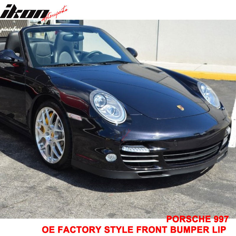 2007-2013 Porsche 997 OEM Style Unpainted Black Front Bumper Lip PU