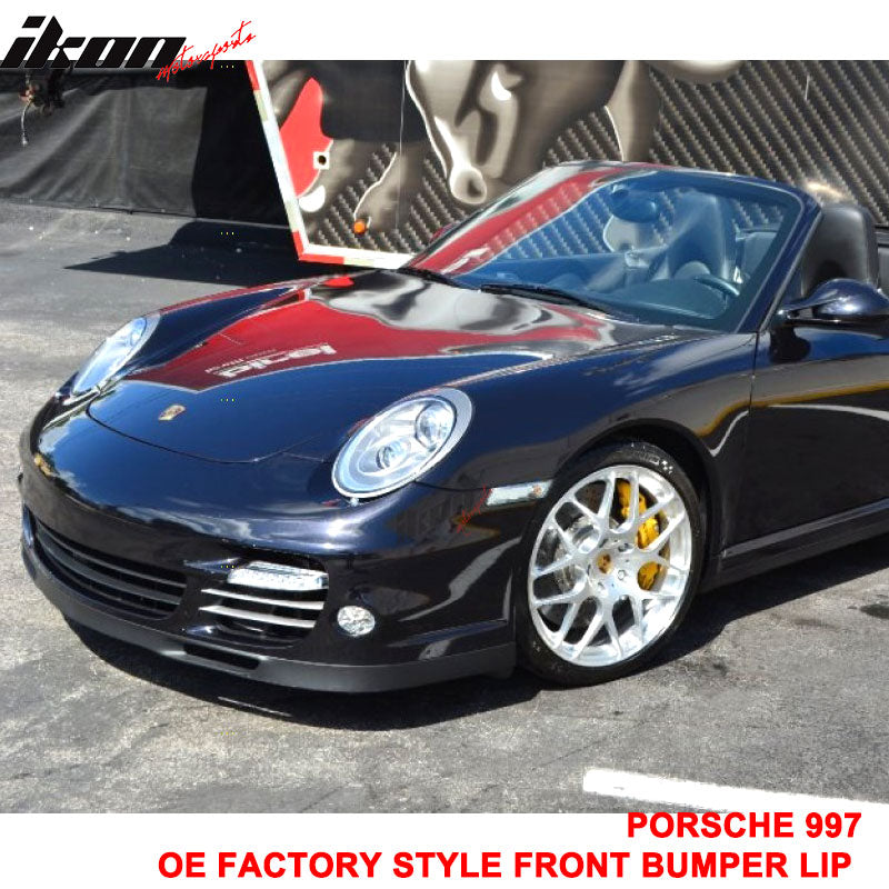 2007-2013 Porsche 997 OEM Style Unpainted Black Front Bumper Lip PU