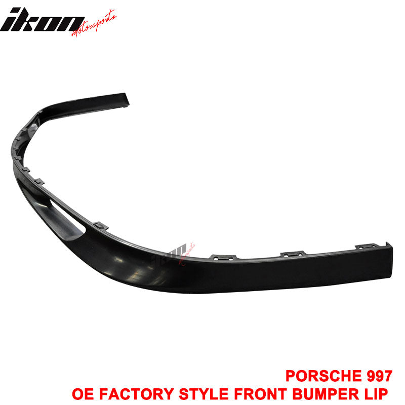 2007-2013 Porsche 997 OEM Style Unpainted Black Front Bumper Lip PU