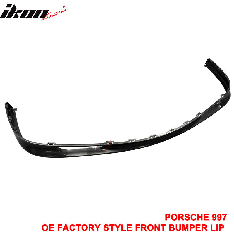 2007-2013 Porsche 997 OEM Style Unpainted Black Front Bumper Lip PU