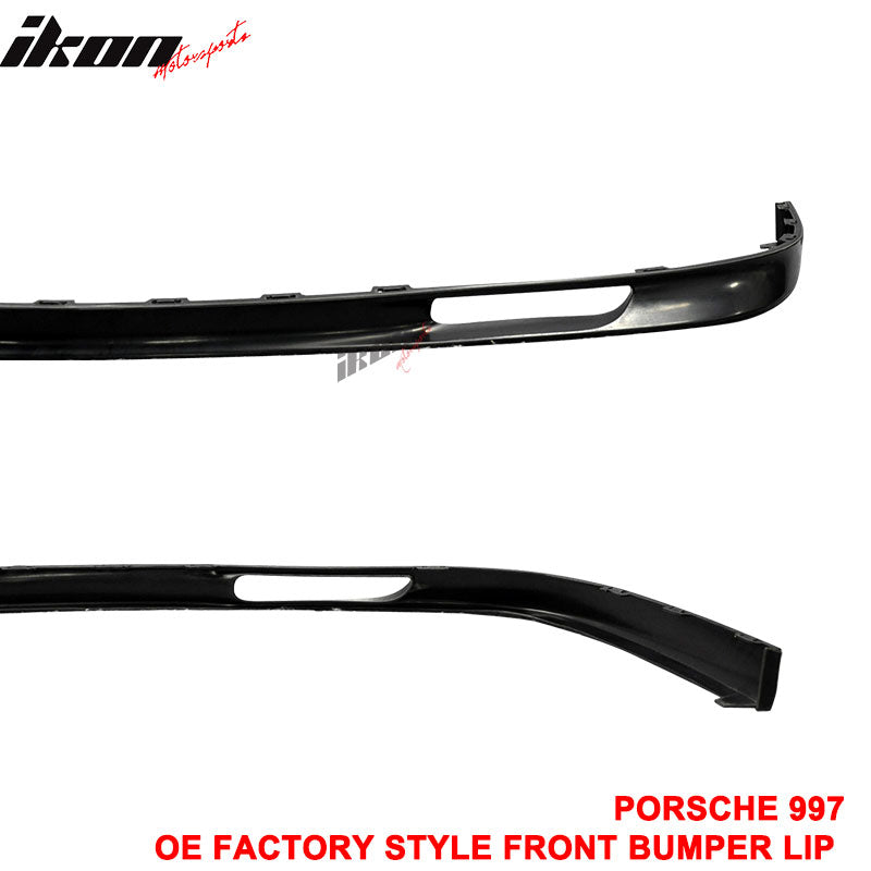 2007-2013 Porsche 997 OEM Style Unpainted Black Front Bumper Lip PU