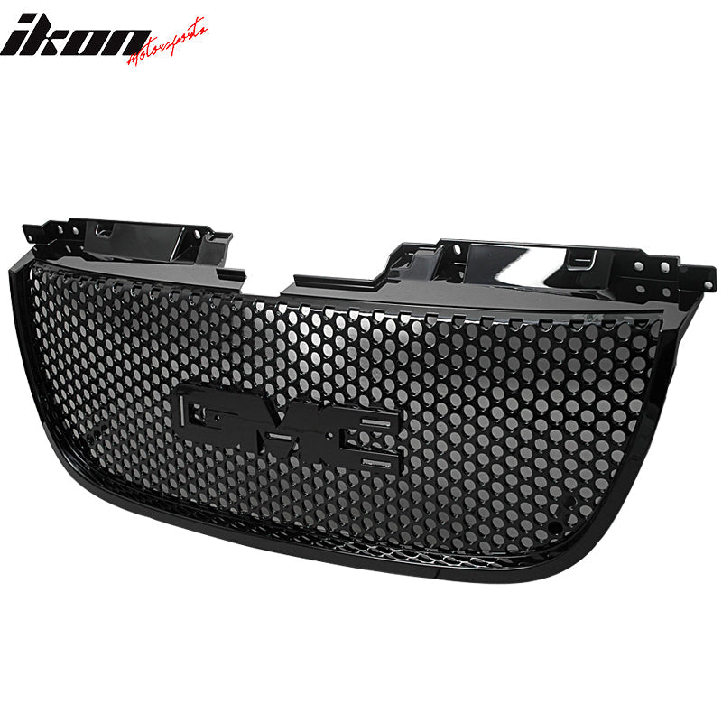 2007-2014 GMC Yukon Grill Round Hole Mesh Style Black Car Grille ABS