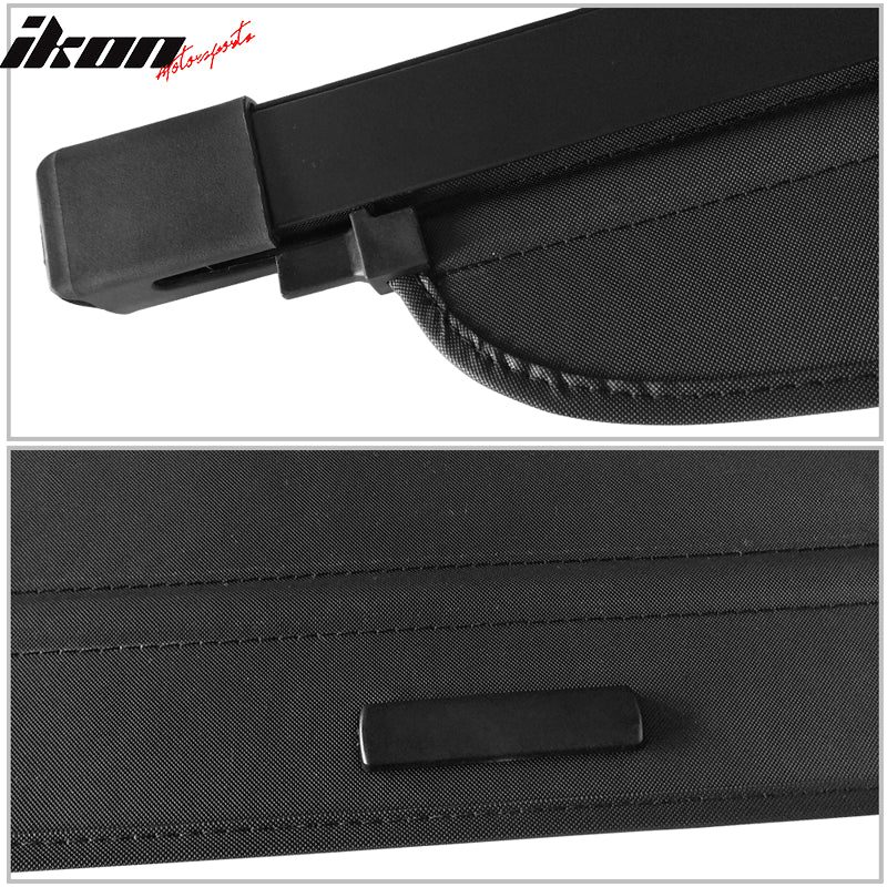 2007-2017 Jeep Compass Patriot Black Retractable Rear Cargo Cover