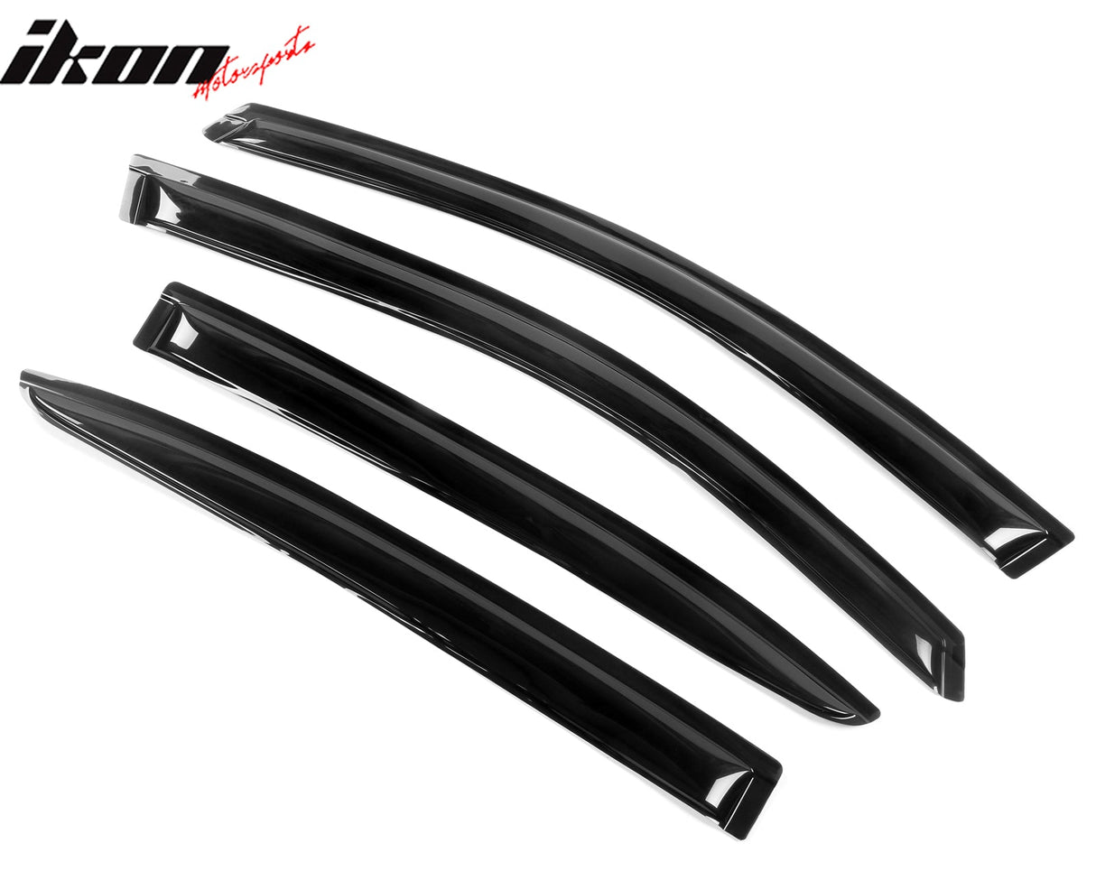 2008-2014 Dodge Avenger Slim Style Smoke Tinted Visor Window Acrylic