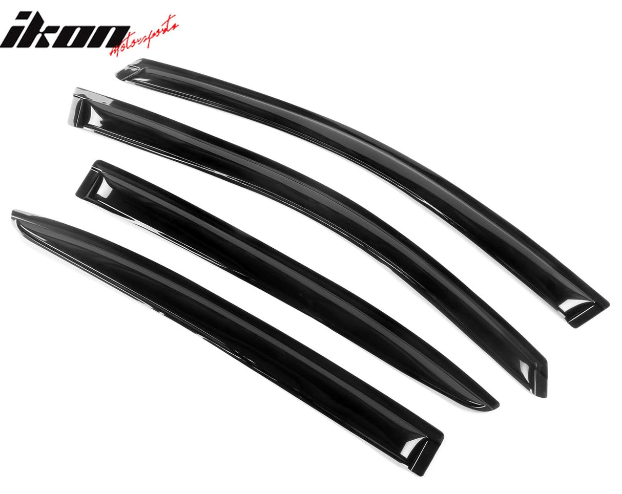 2008-2014 Dodge Avenger Slim Style Smoke Tinted Visor Window Acrylic