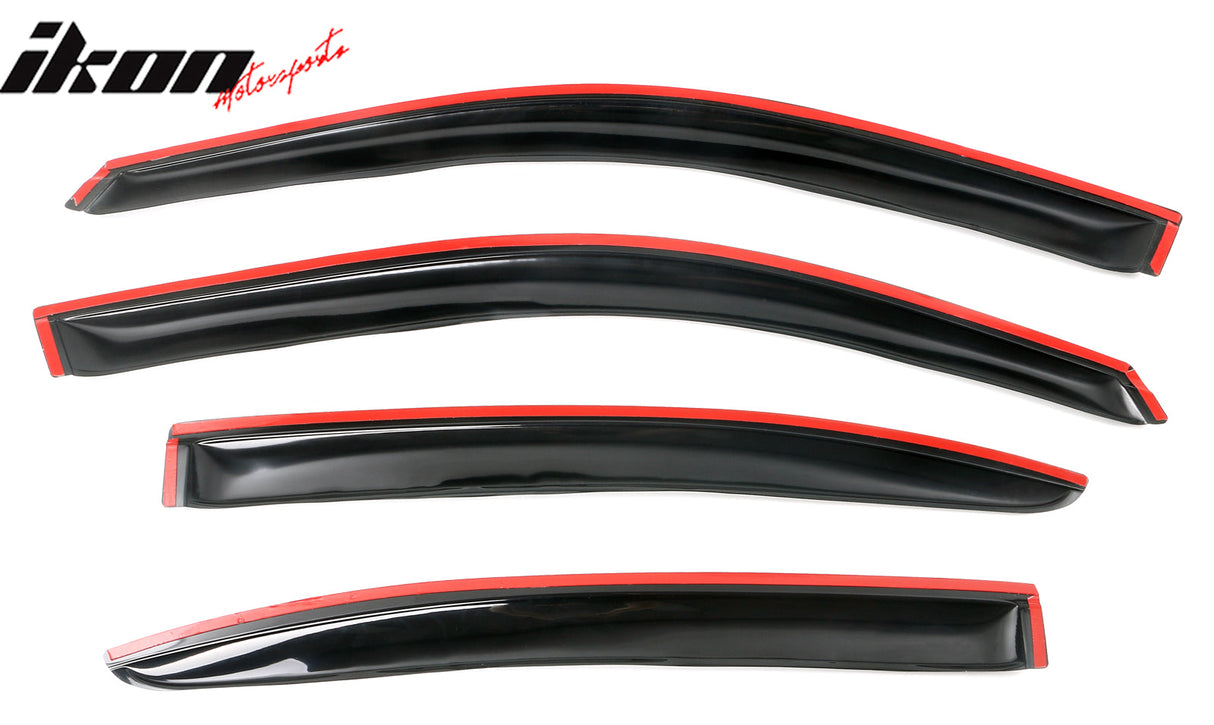 2008-2014 Dodge Avenger Slim Style Smoke Tinted Visor Window Acrylic