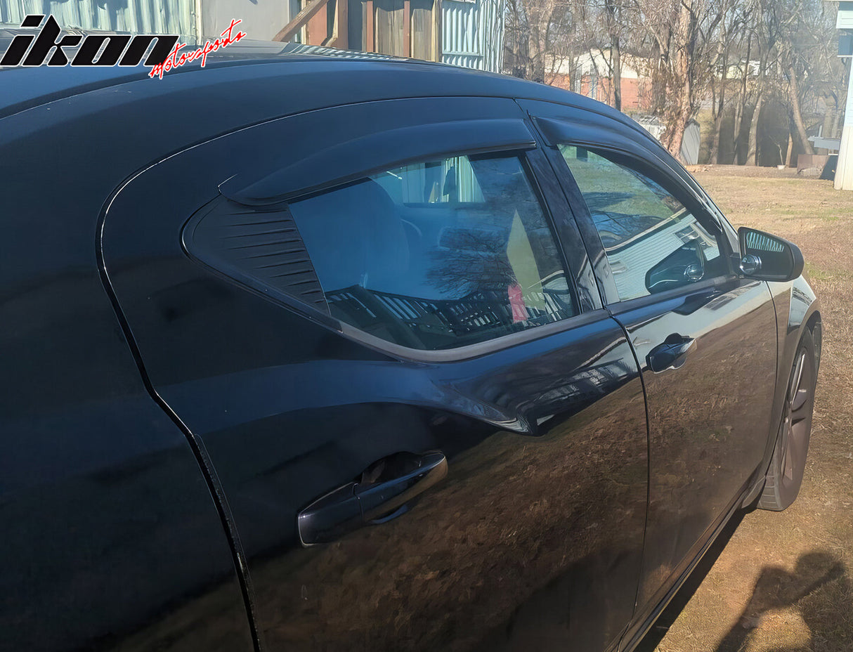 2008-2014 Dodge Avenger Slim Style Smoke Tinted Visor Window Acrylic