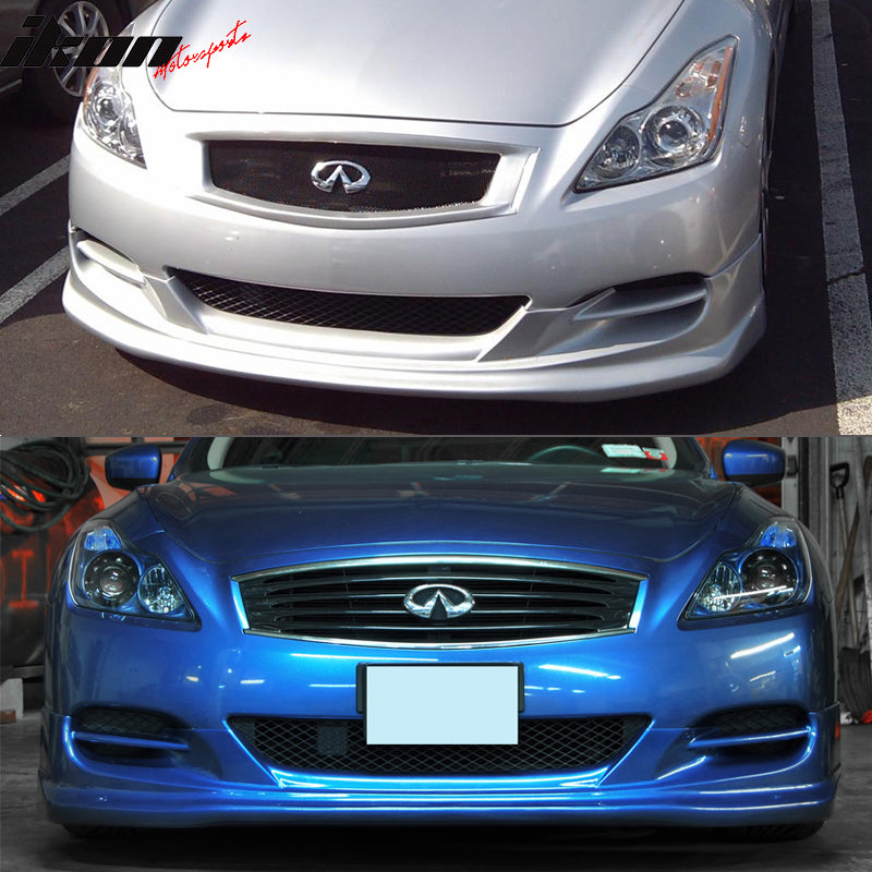 2008-2014 Infiniti G37 2Dr Coupe & Q60 TS Style Front Bumper Lip PU