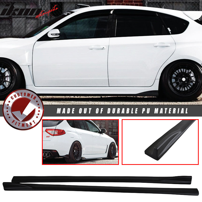 2008-2014 Subaru Impreza WRX STI CS Style Side Skirt Rocker Panel PU