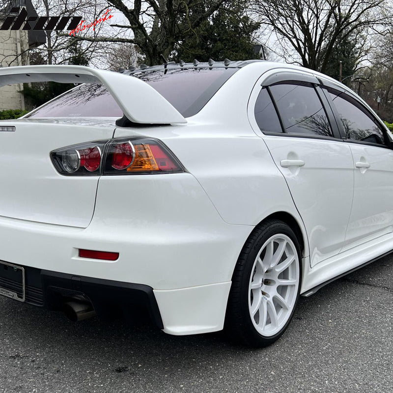 2008-2015 Mitsubishi Lancer EVO Style Unpainted Rear Bumper Aprons PU