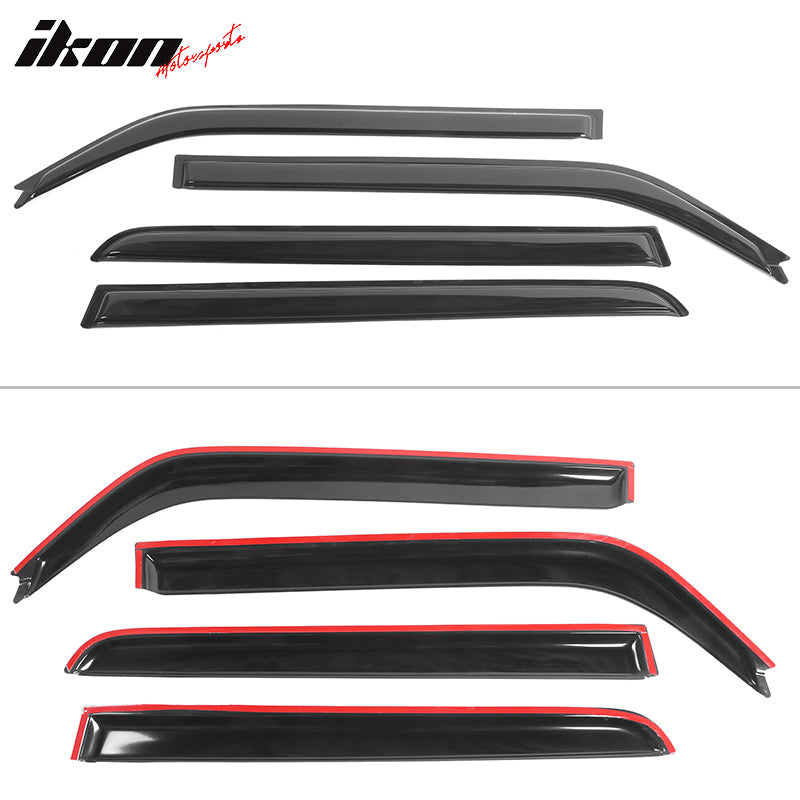 2008-2015 Scion xB Window Visor Slim Style Smoke Tinted Acrylic