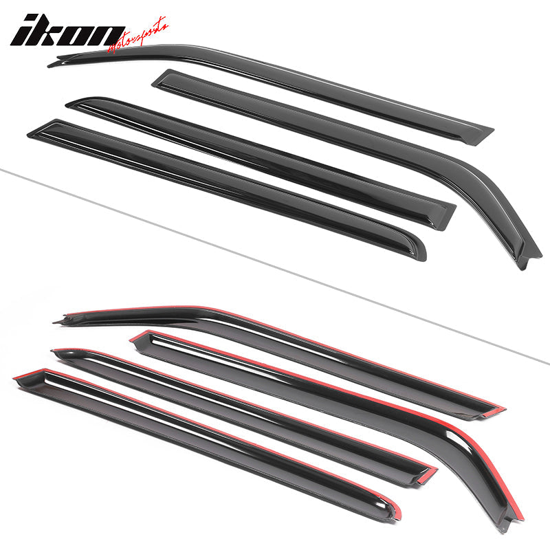 2008-2015 Scion xB Window Visor Slim Style Smoke Tinted Acrylic