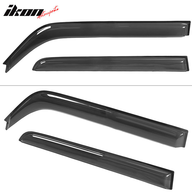 2008-2015 Scion xB Window Visor Slim Style Smoke Tinted Acrylic