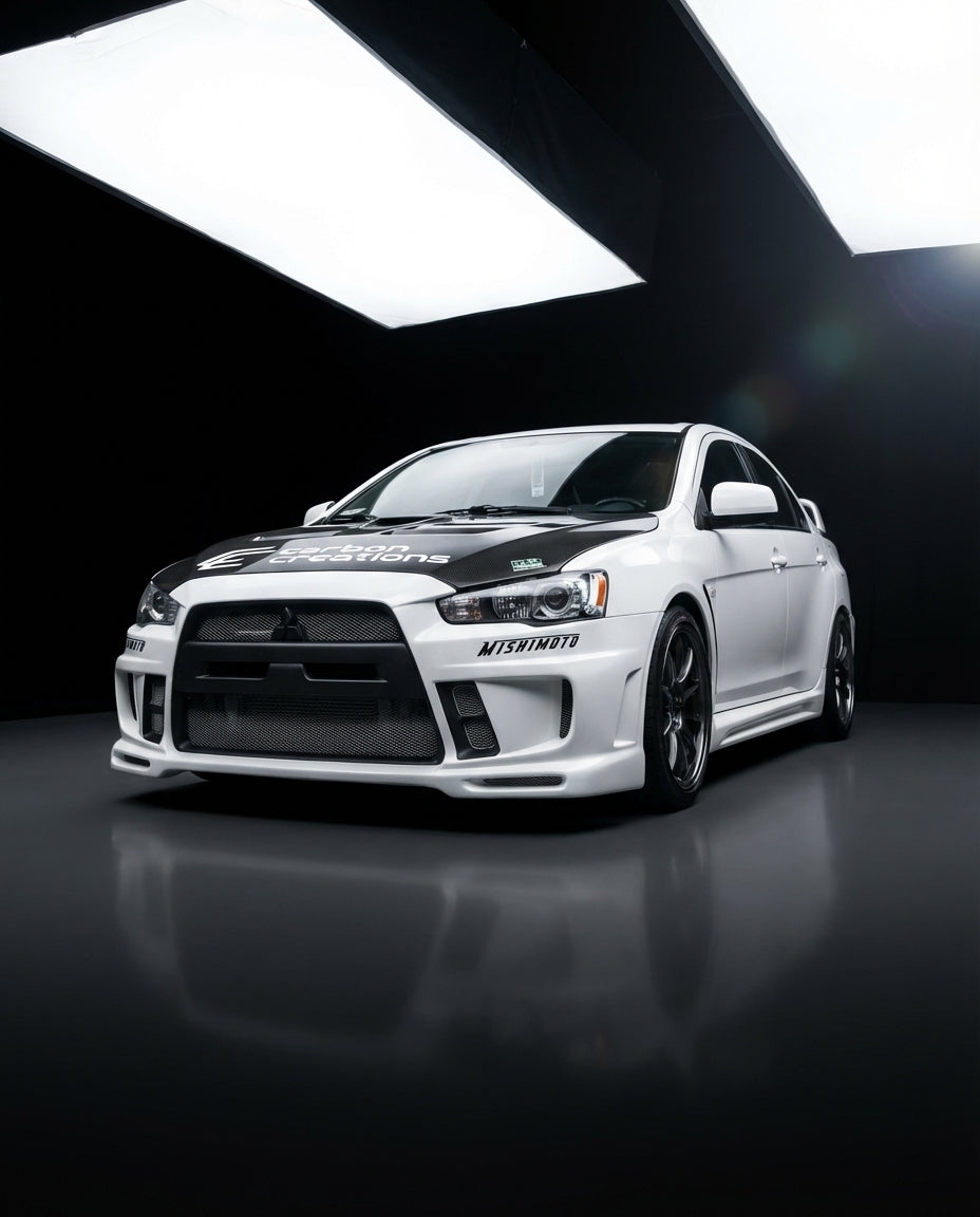 2008-2015 Mitsubishi Lancer Evolution 10 GT Concept Style Front Bumper Cover - FRP