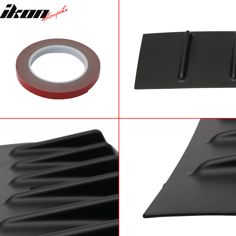 2008-2016 Mitsubishi Lancer X EVO Rear Roof Spoiler W/Shark Fins ABS