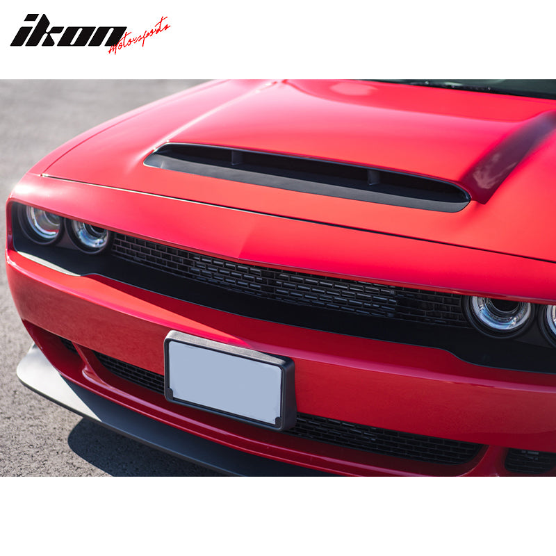 2008-2023 Dodge Challenger Hood Demon Style Aluminum Black Car Hood