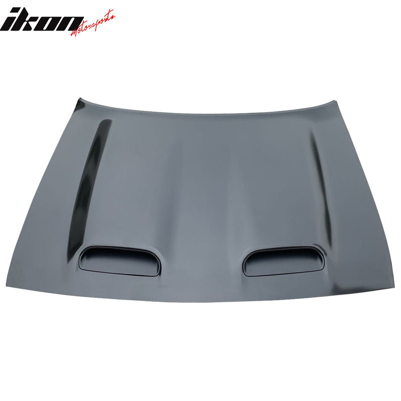 2008-2023 Dodge Challenger Hood Hellcat Style Aluminum Black Car Hood