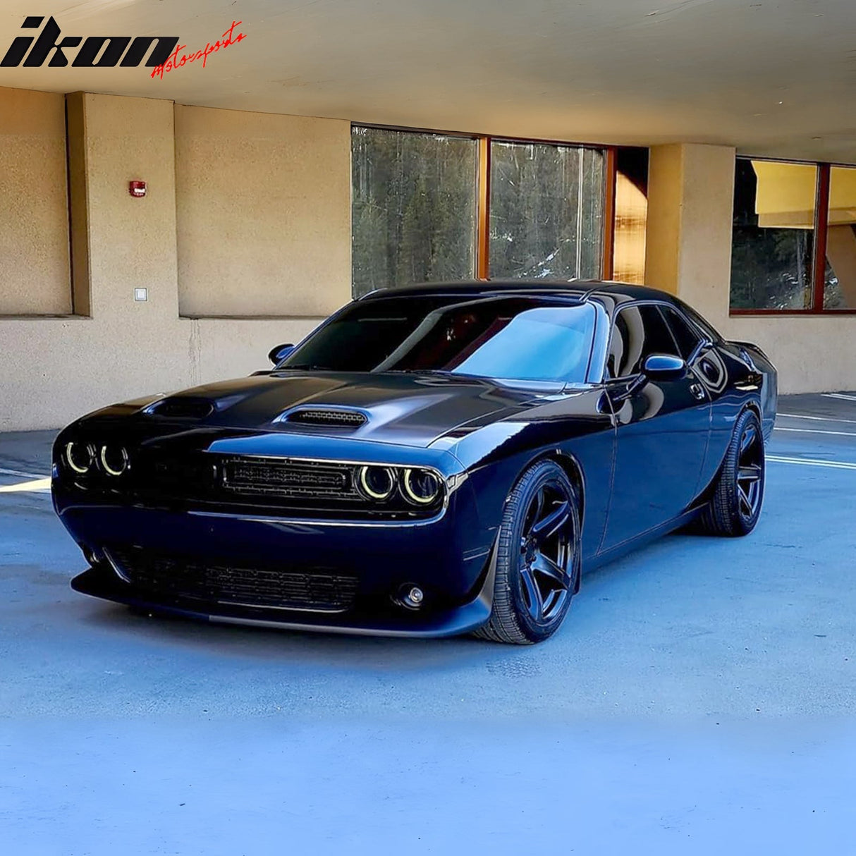 2008-2023 Dodge Challenger Hood Hellcat Style Aluminum Black Car Hood