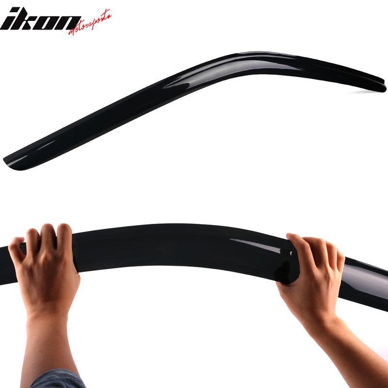 2008-2024 Dodge Challenger Slim Style Tape On Acrylic Window Visor 2PC