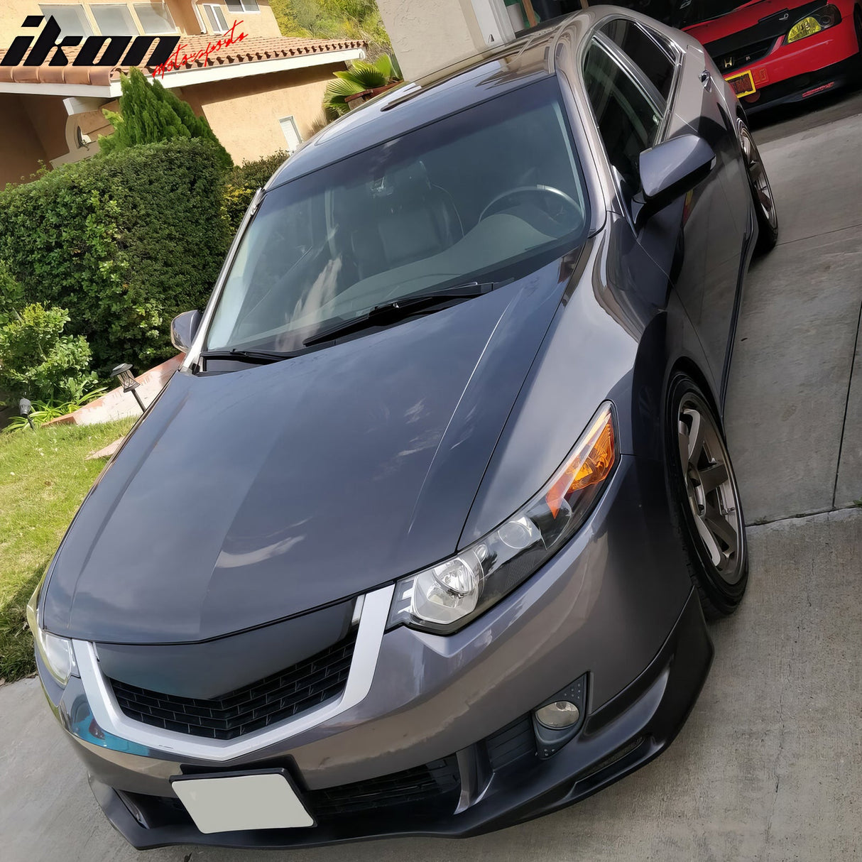 2009-2010 Acura TSX CU1 JDM Style Unpainted Black Front Bumper Lip PU