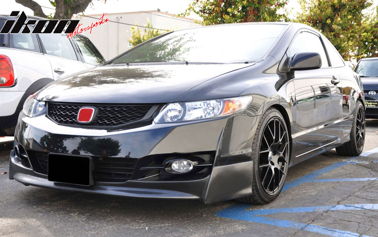 2009-2011 Honda Civic 2 Door P1 Style Unpainted Front Bumper Lip PU