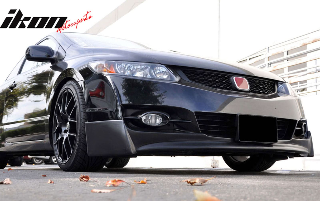 2009-2011 Honda Civic 2 Door P1 Style Unpainted Front Bumper Lip PU