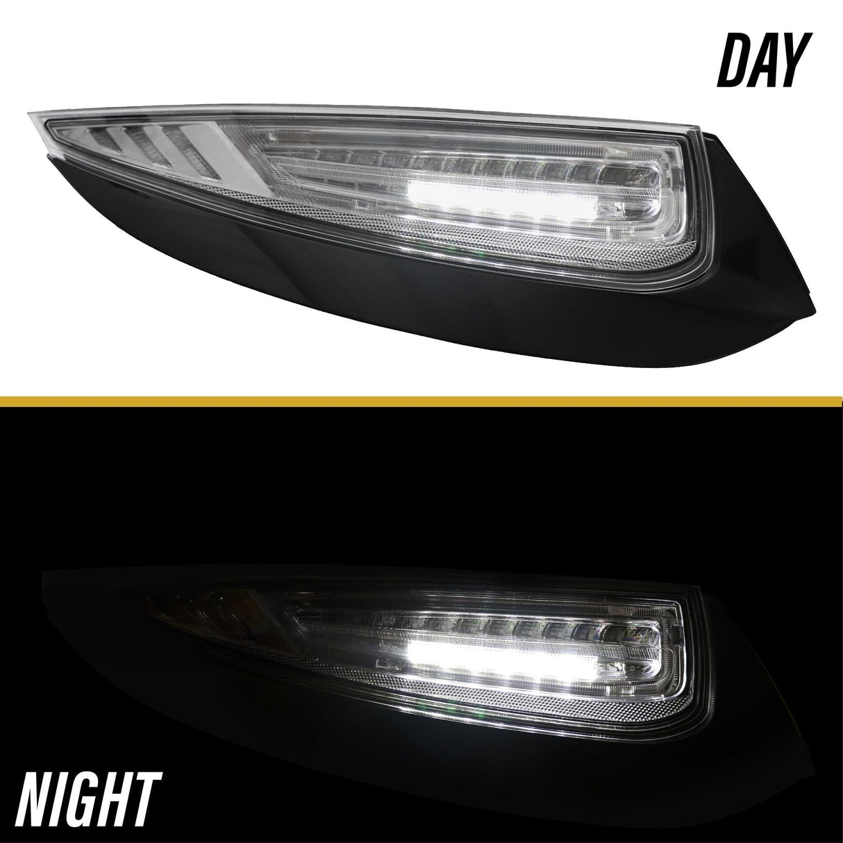 2009-2012 Porsche 911 Carrera 997 LED Light Bar Clear Tail Made By Depo
