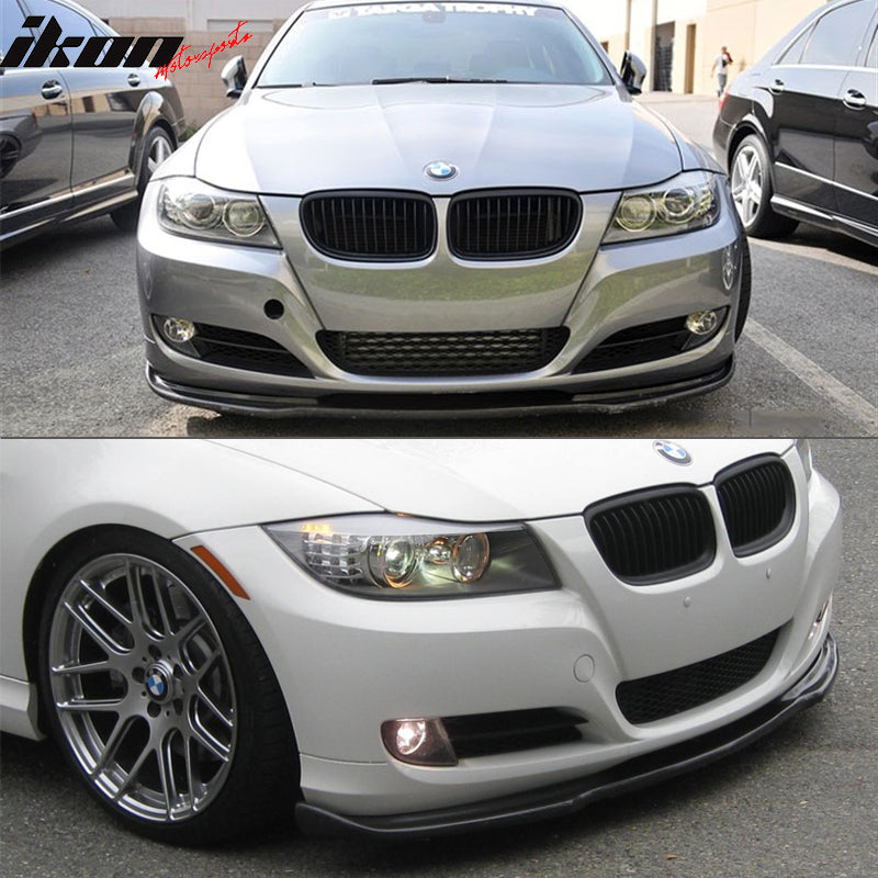 2009-2012 BMW E90 LCI 3 Series H Style Front Bumper Lip Spoiler PU