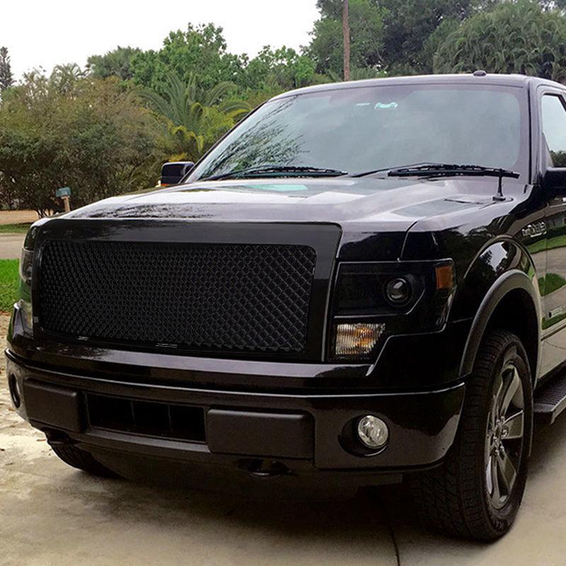 Spec-D Grill Ford F150 (2009-2014) Mesh Gloss Black