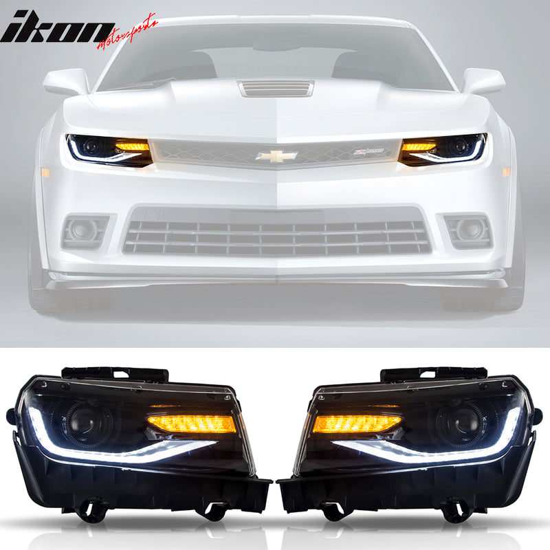 2010-2013 Chevy Camaro ZL1 Style Front Bumper w/ Headlights Fog Lights