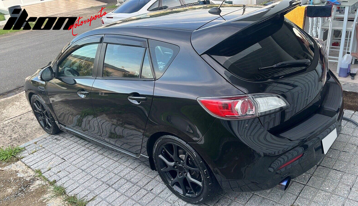 2010-2013 Mazda 3 Hatchback Window Visors 4Pc Set Acrylic