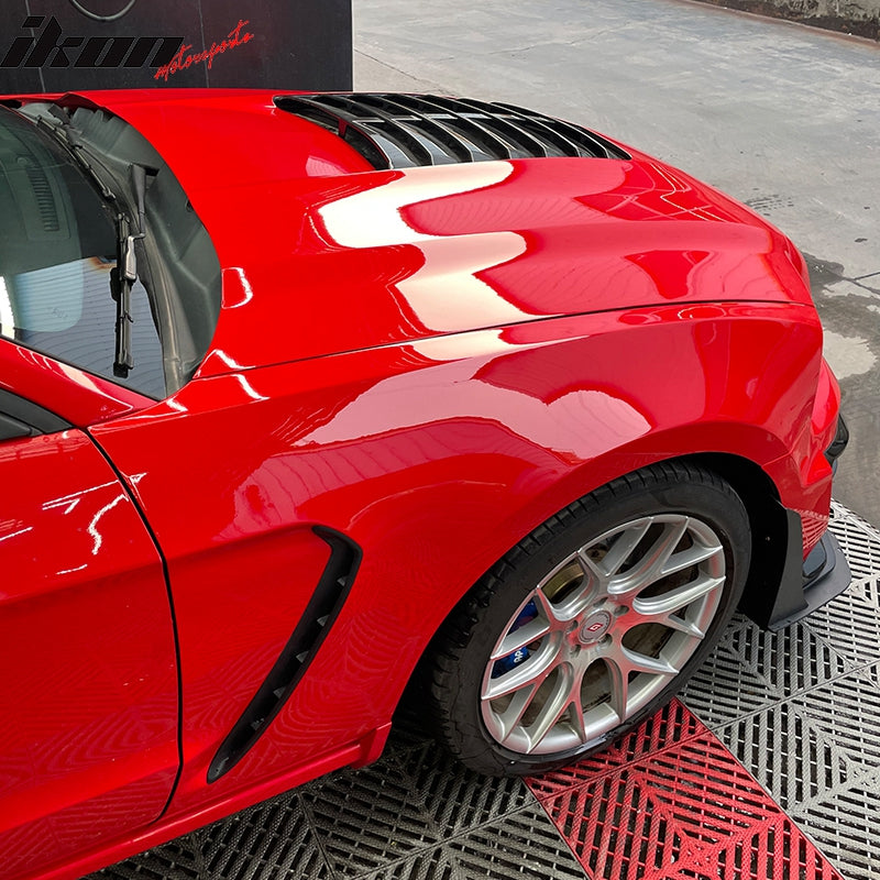 2010-2014 Ford Mustang GT350 Style Unpainted Black Side Fender Steel