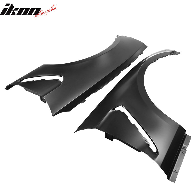 2010-2014 Ford Mustang GT350 Style Unpainted Black Side Fender Steel