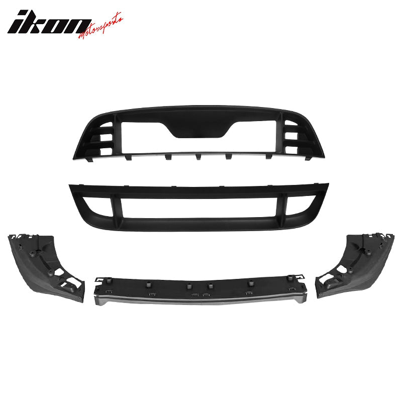 2010-2014 Ford Mustang GT500 Upper Lower Grille + Front Bumper Lip PP