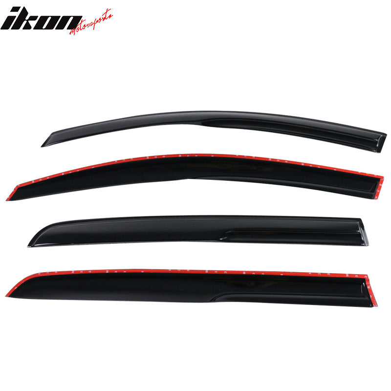 2010-2014 Volkswagen Golf MK6 Mugen Smoke/Tinted Window Visors Acrylic