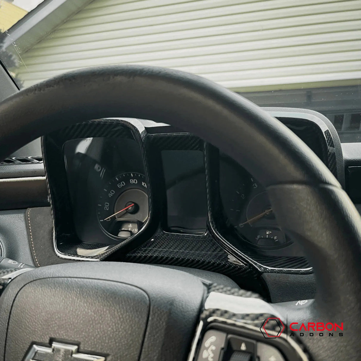 2010-2015 Chevy Camaro Carbon Fiber Gauge Cluster Trim Cover