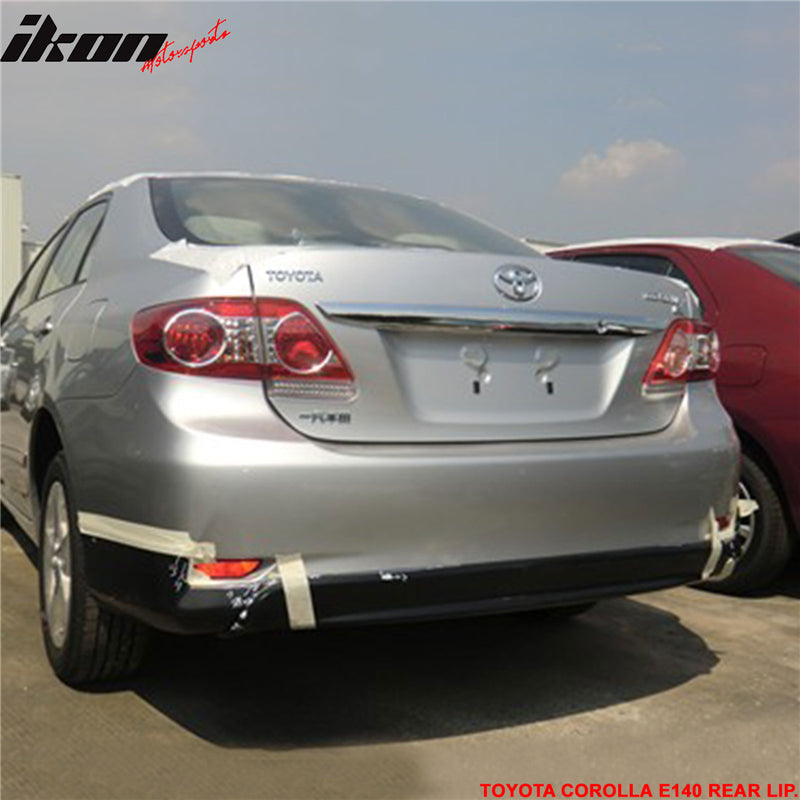 2011-2013 Toyota Corolla OEM Style Unpainted Black Rear Bumper Lip PP