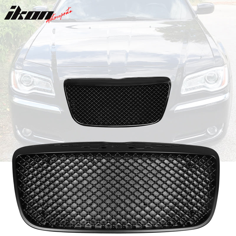 2011-14 Chrysler 300 300C Grill B Style Black Mesh Vehicle Grille ABS