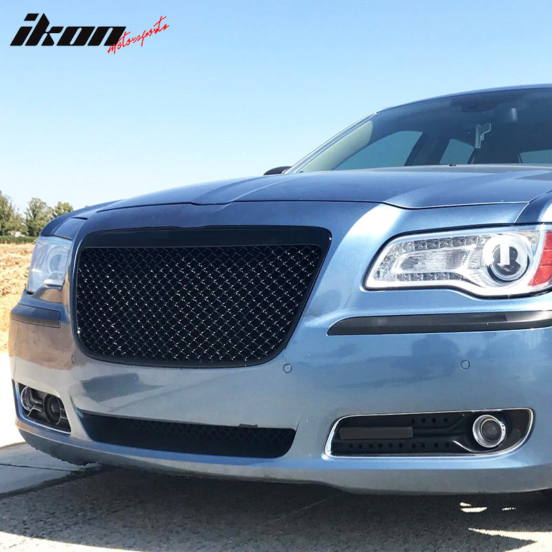 2011-14 Chrysler 300 300C Grill B Style Black Mesh Vehicle Grille ABS
